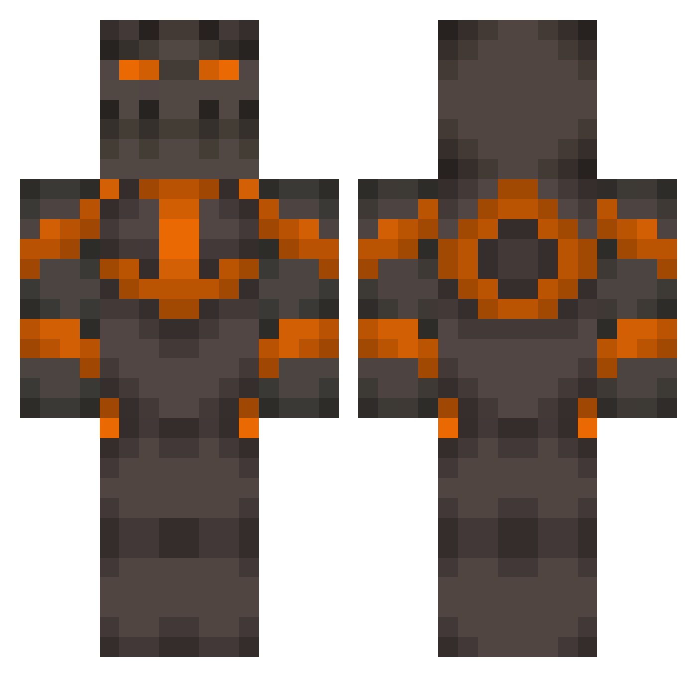 samulisti Minecraft skin, front and back view