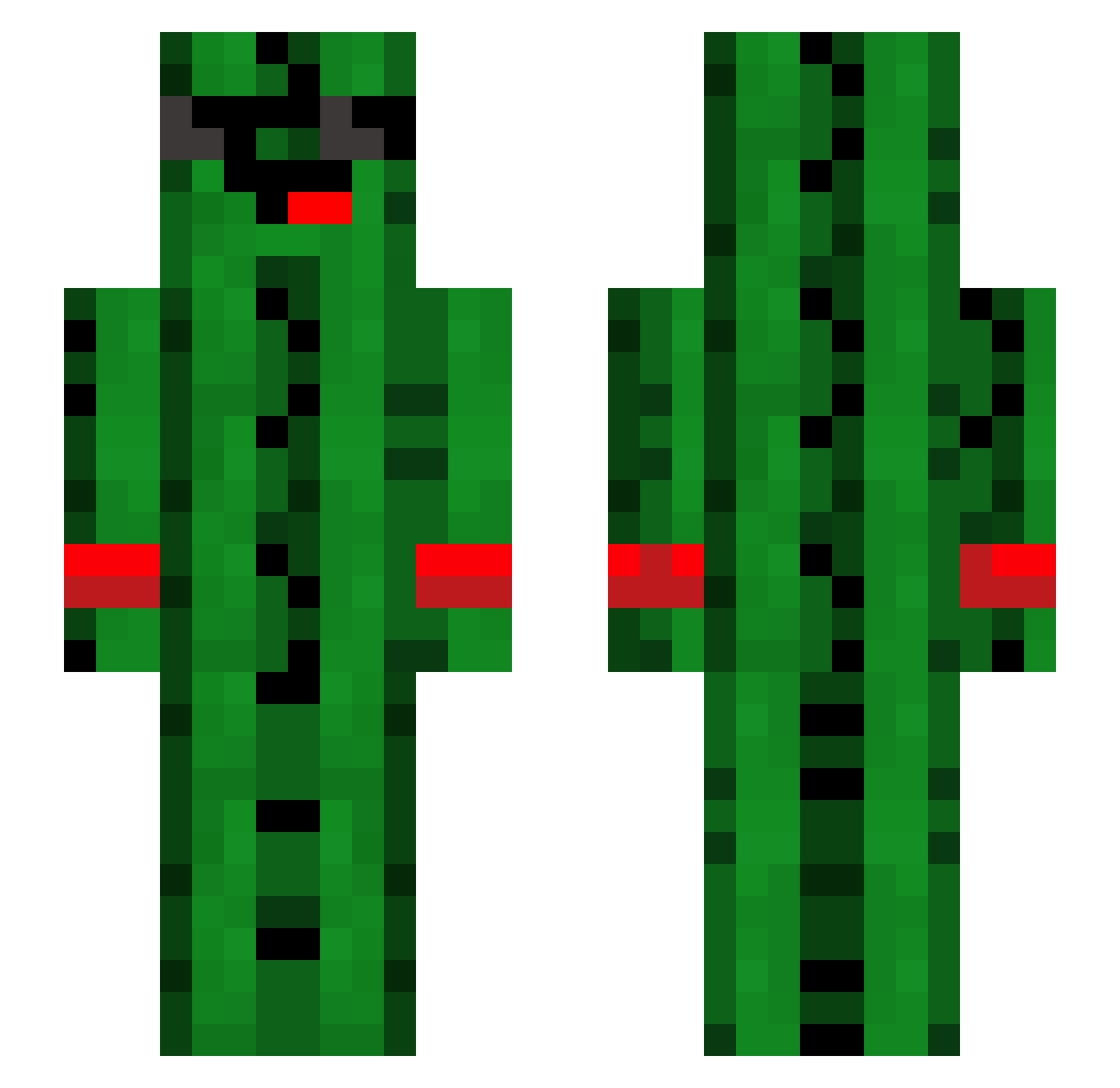 Orysio Minecraft skin, front and back view