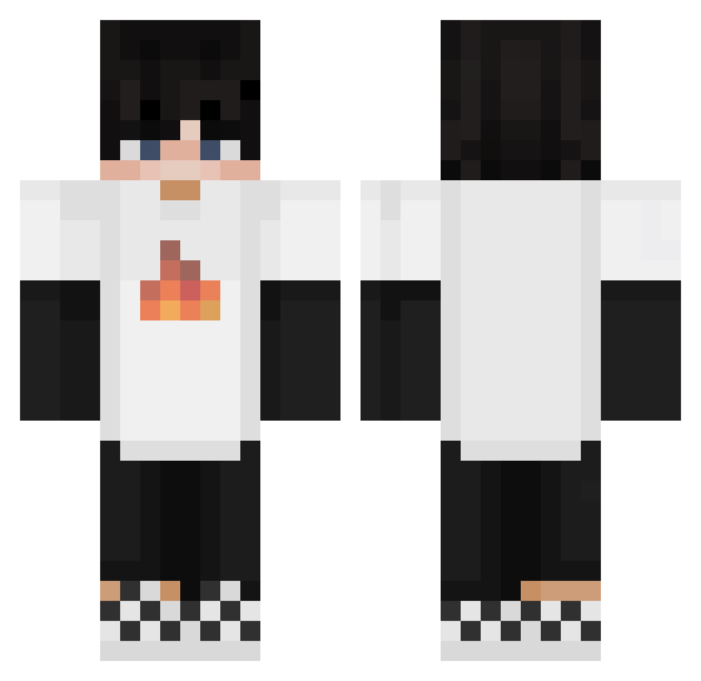 TheWhite_20 Minecraft skin, front and back view