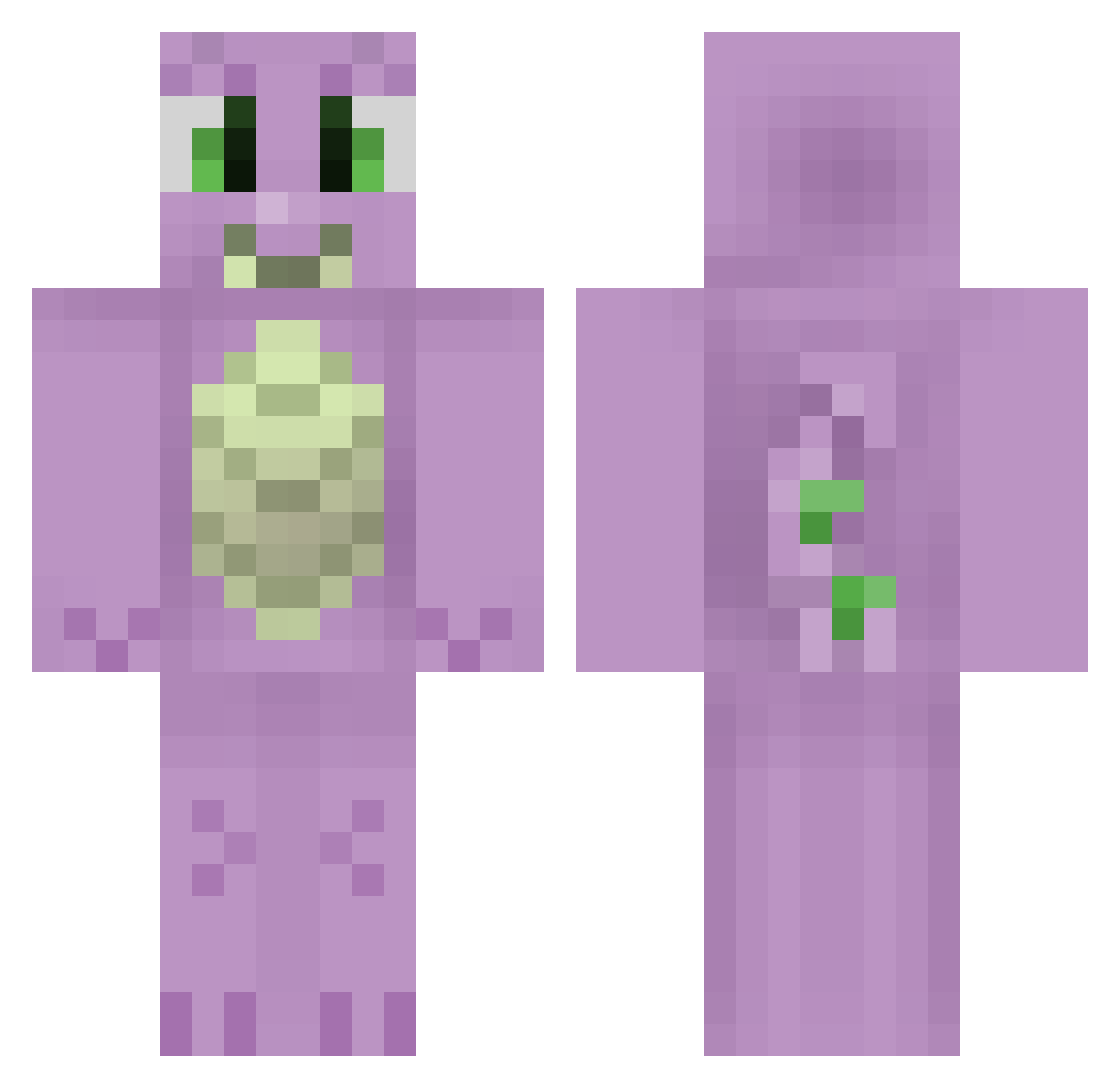 Zlodey76 Minecraft skin, front and back view