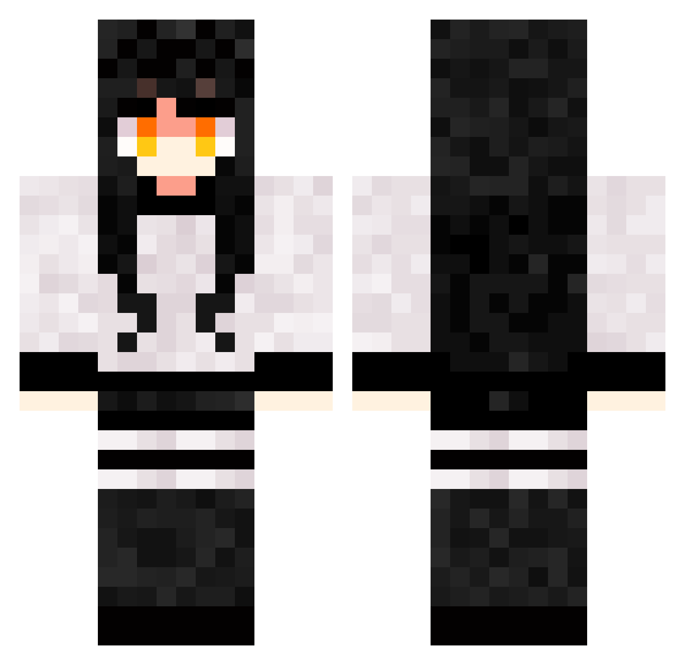 SantyWoW Minecraft skin, front and back view
