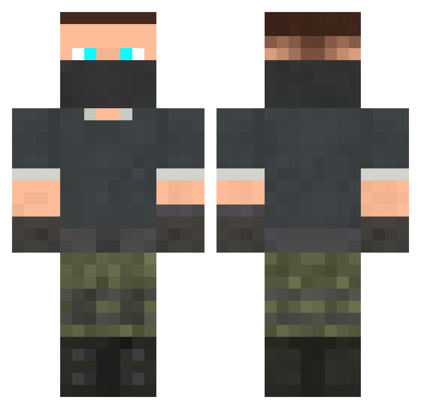 kruger1488 Minecraft skin, front and back view