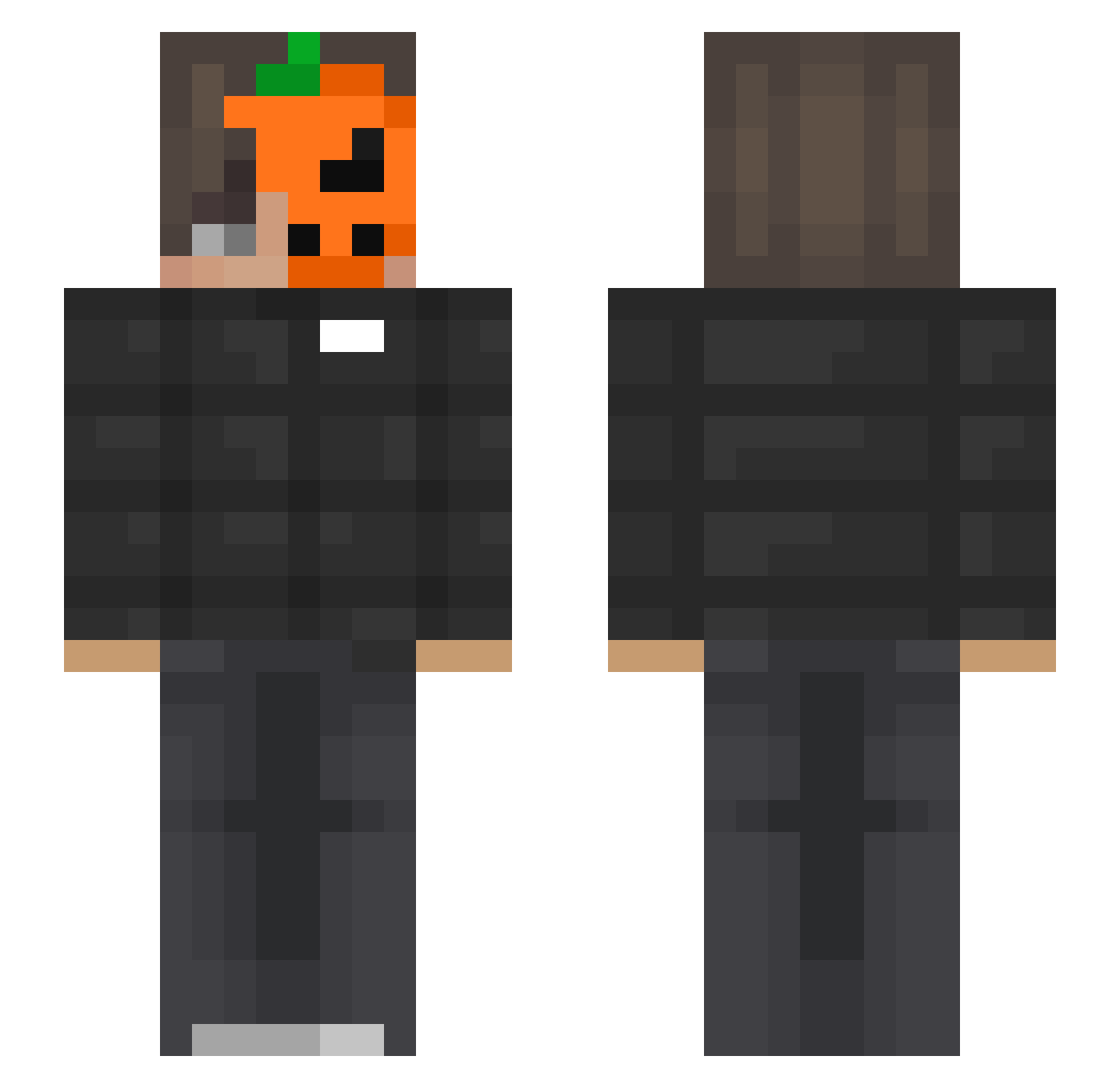 Nasegnom Minecraft skin, front and back view