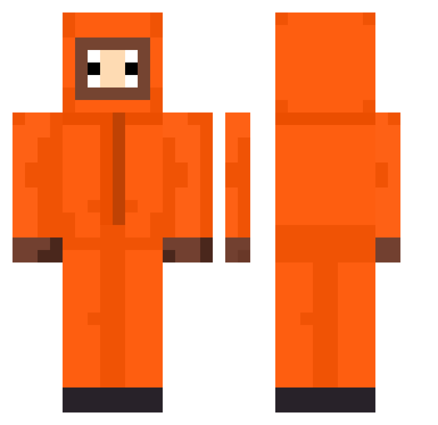 FLARIST Minecraft skin, front and back view