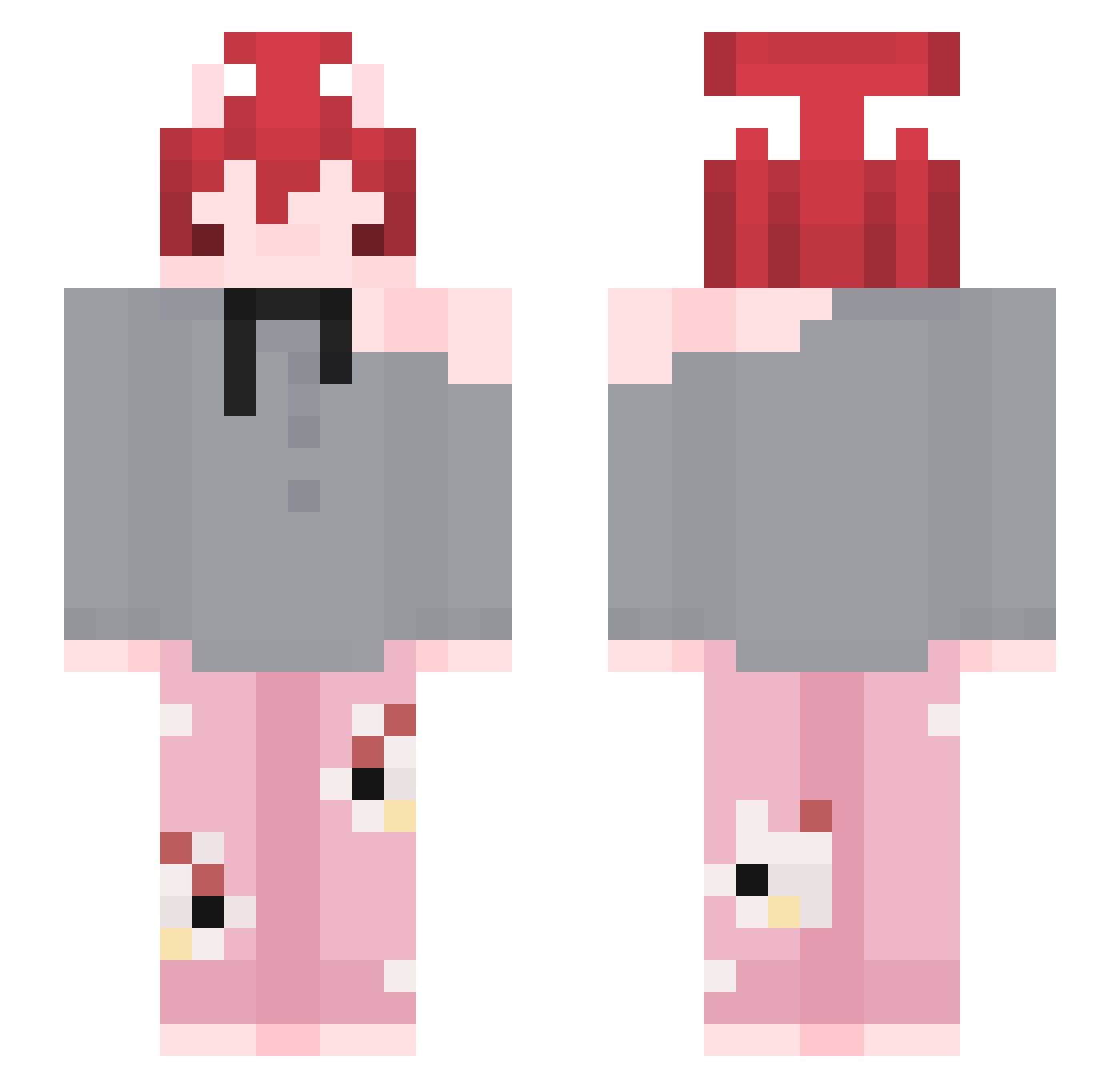 Snoify Minecraft skin, front and back view