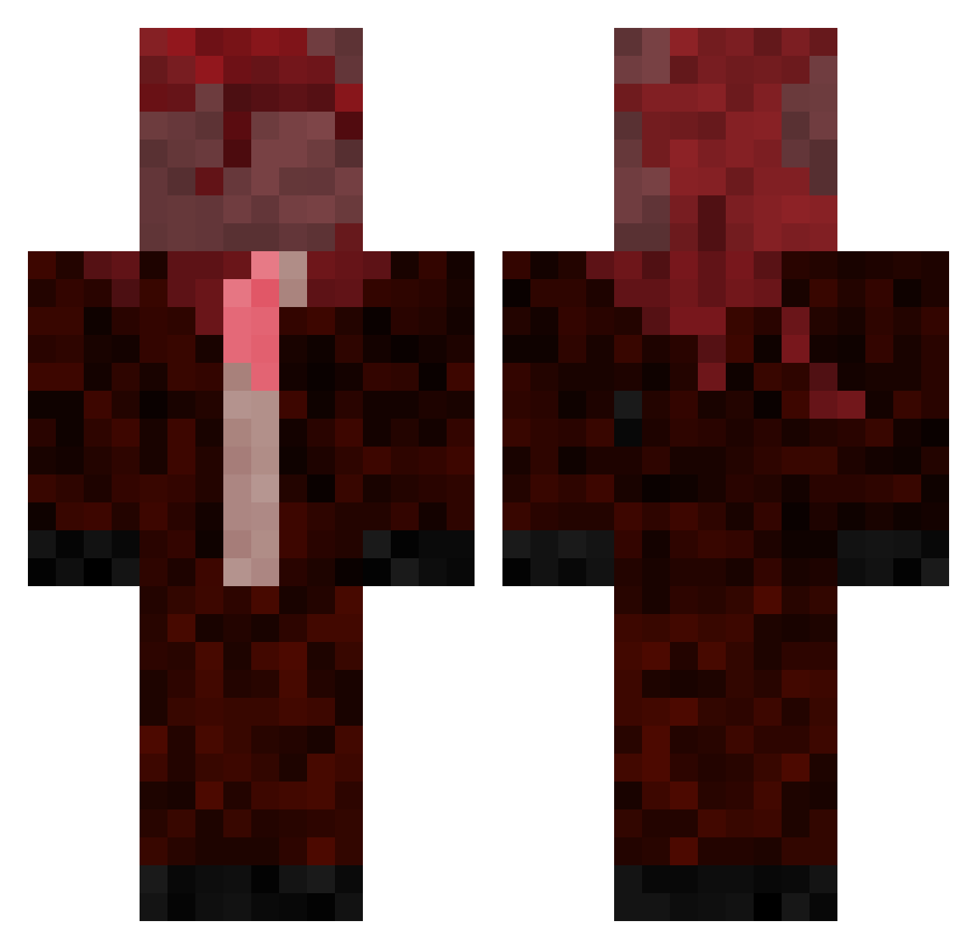 KaSaqQ Minecraft skin, front and back view