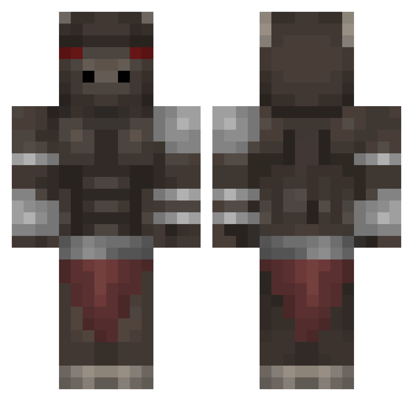 GoldCreekThomas Minecraft skin, front and back view
