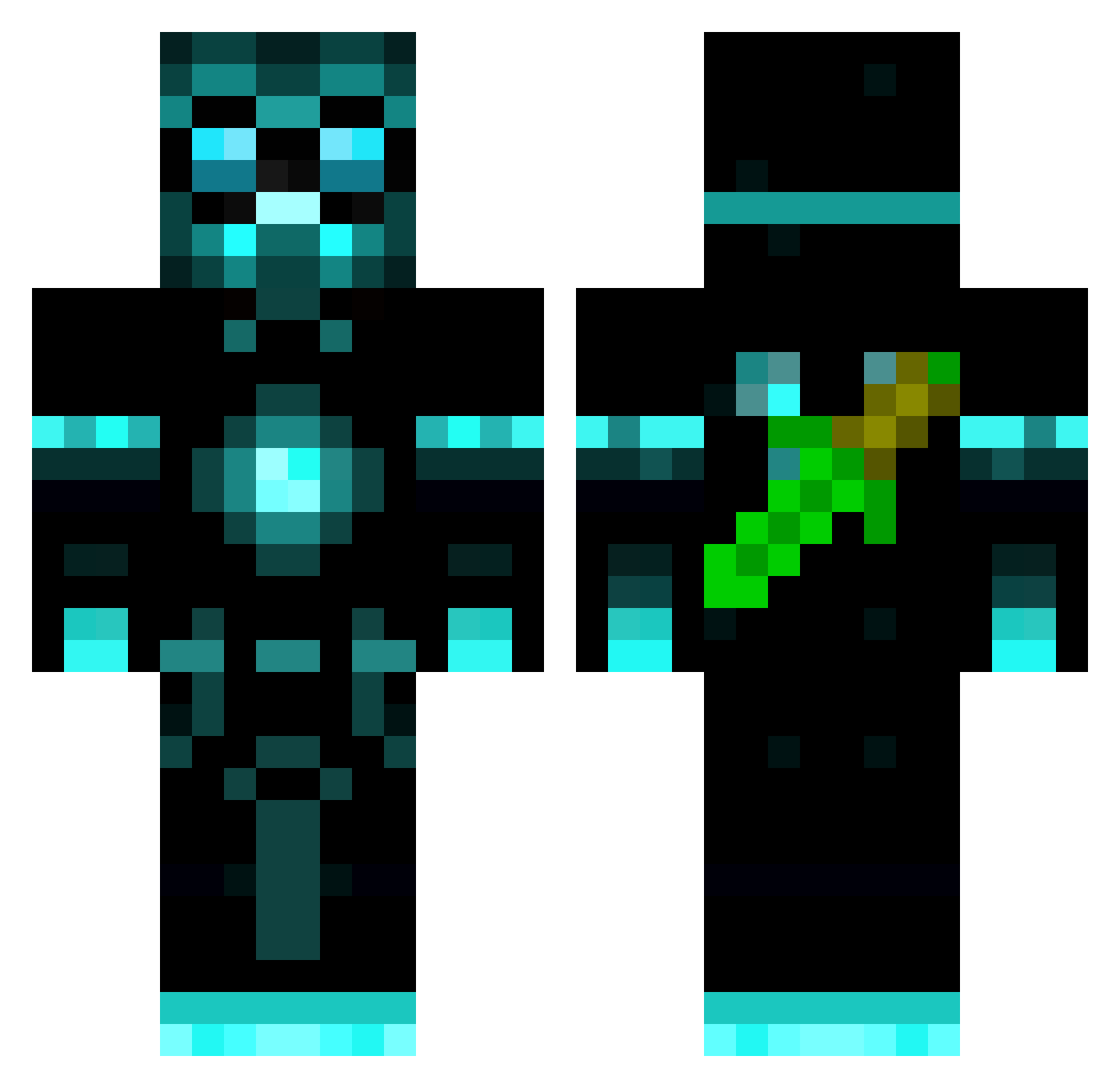 bbisgaming Minecraft skin, front and back view