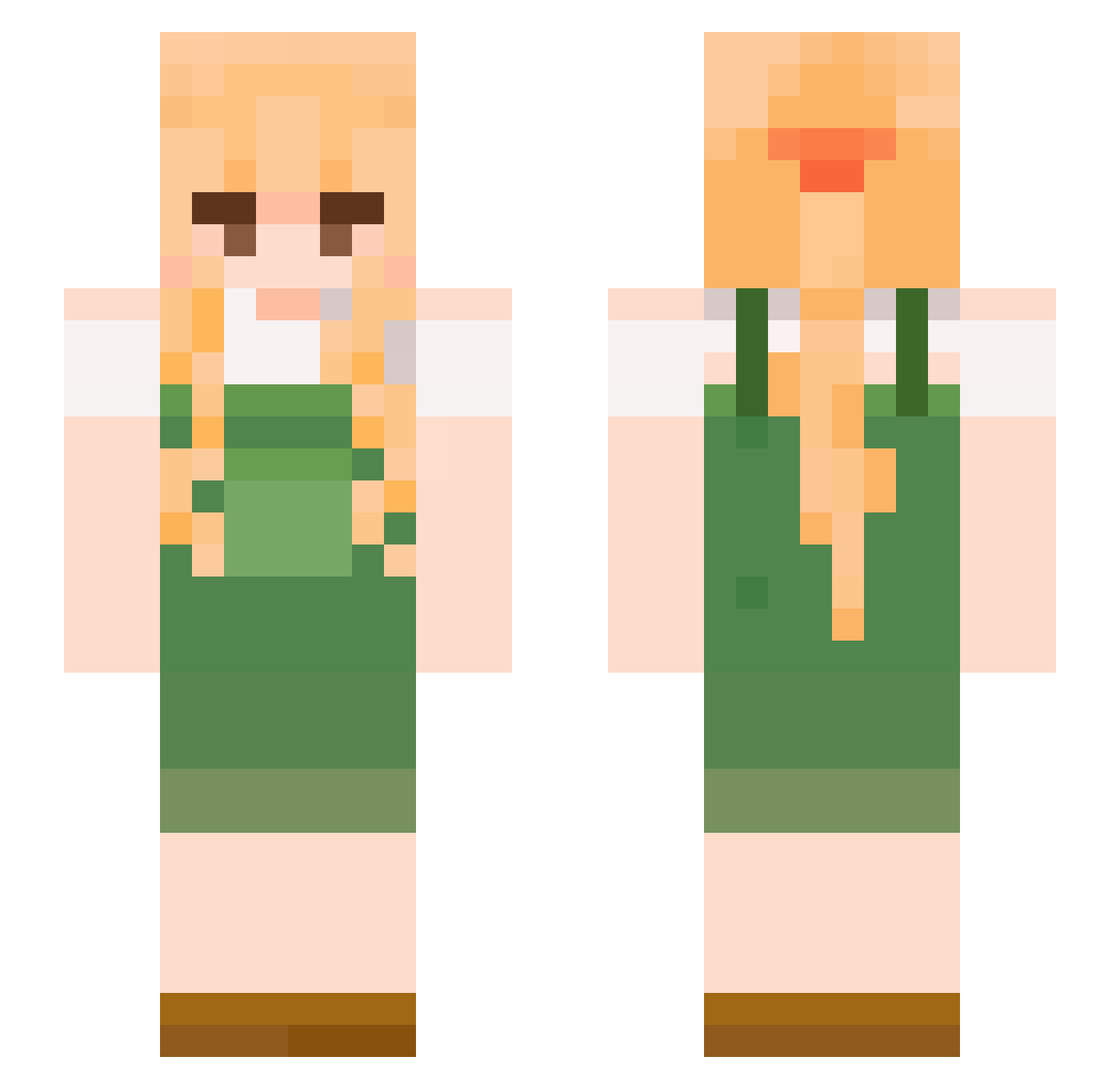 Vinya_Lee Minecraft skin, front and back view