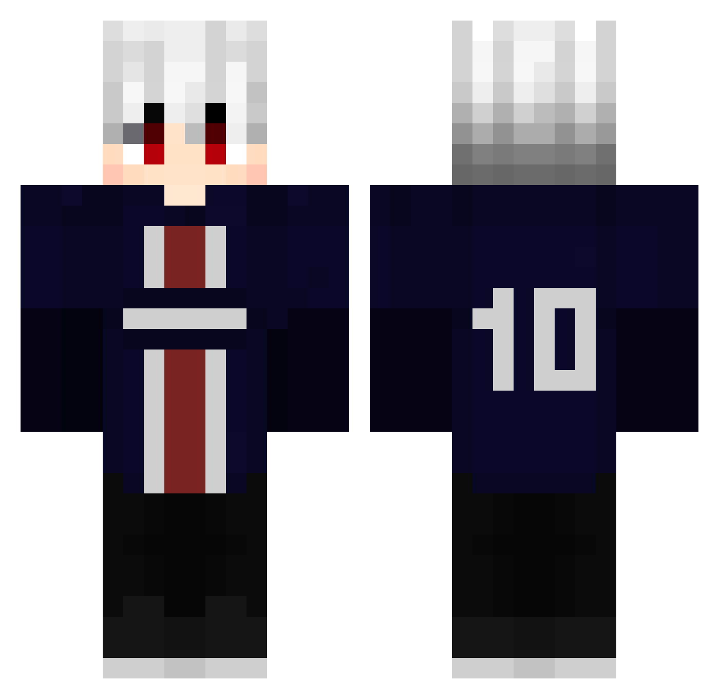 Redreyy Minecraft skin, front and back view