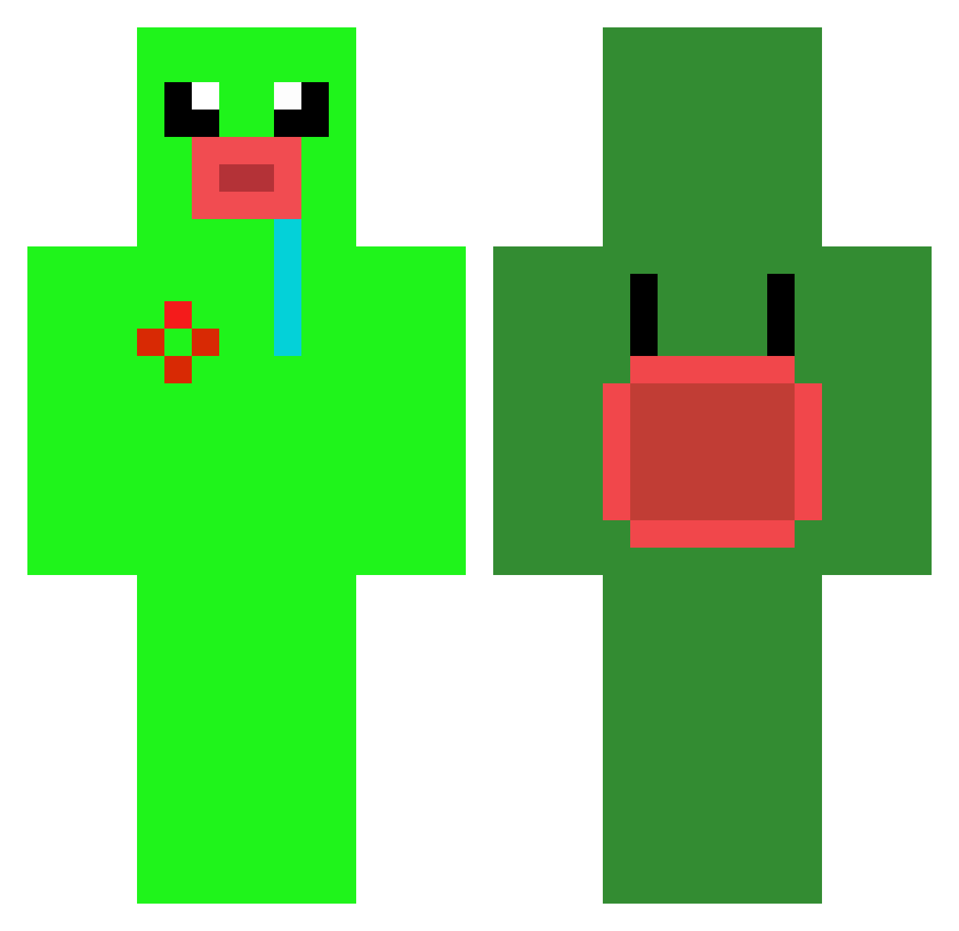 sch0227 Minecraft skin, front and back view