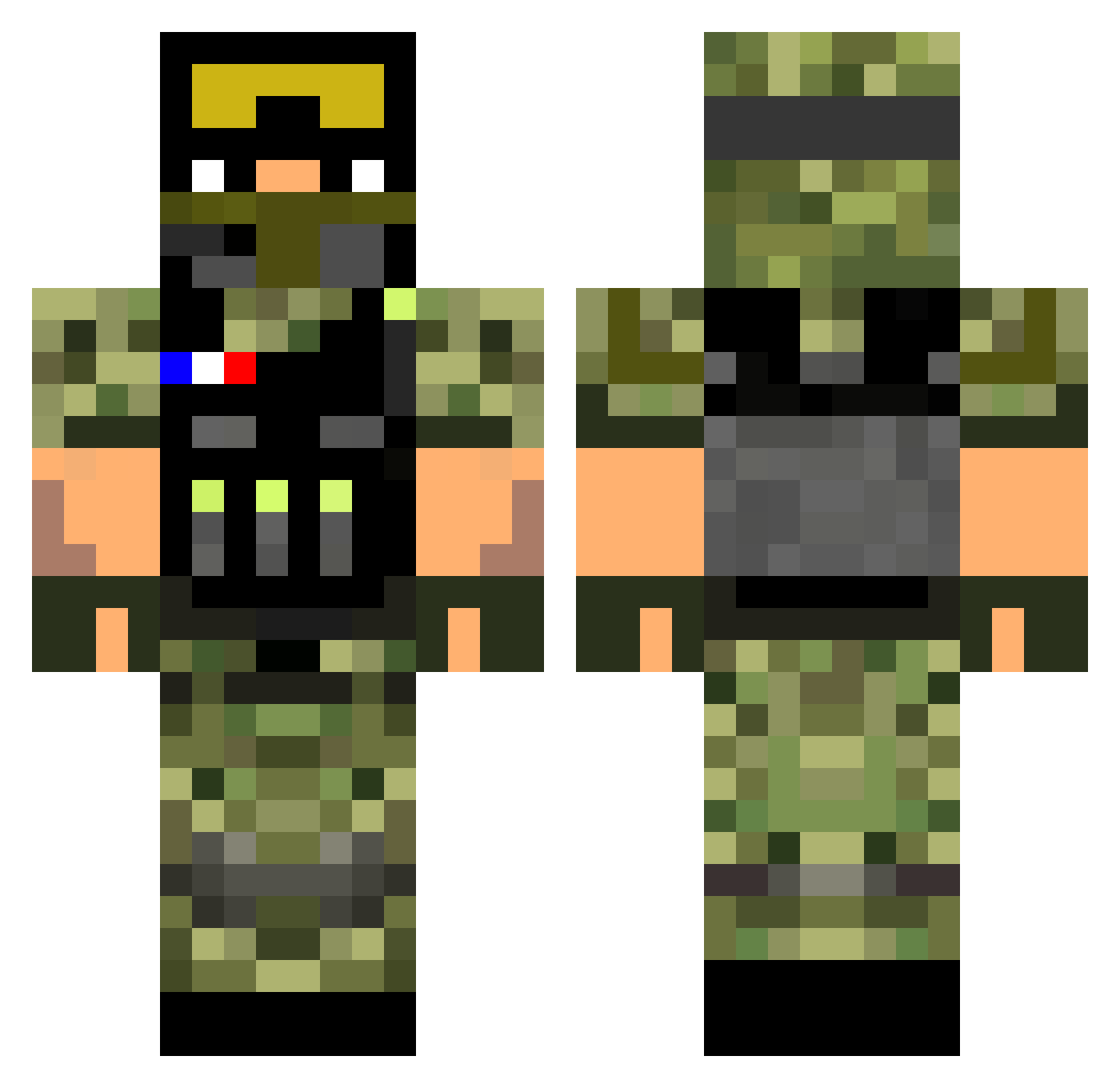 M9NUG4M3R Minecraft skin, front and back view