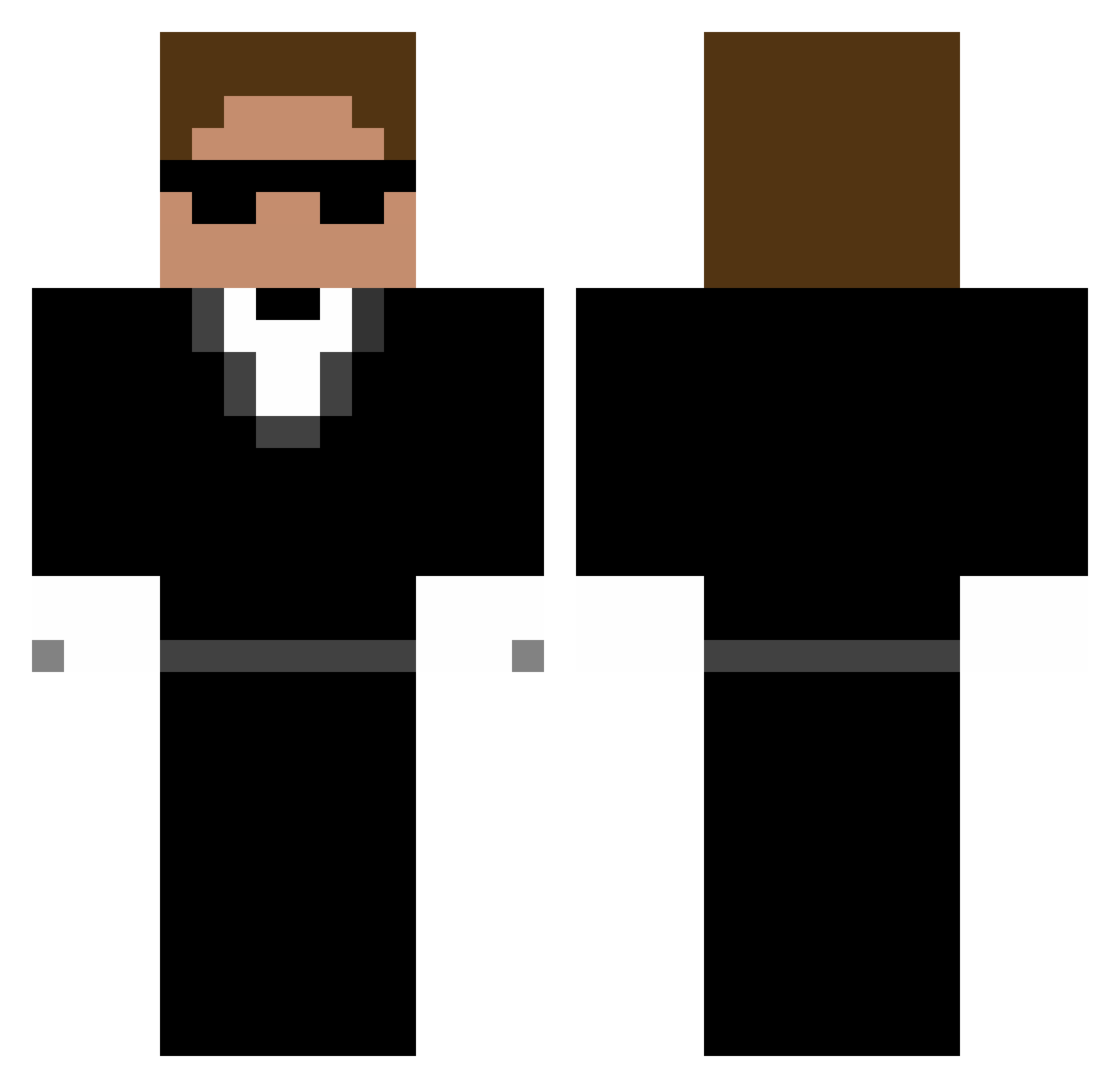 Sauzzz Minecraft skin, front and back view