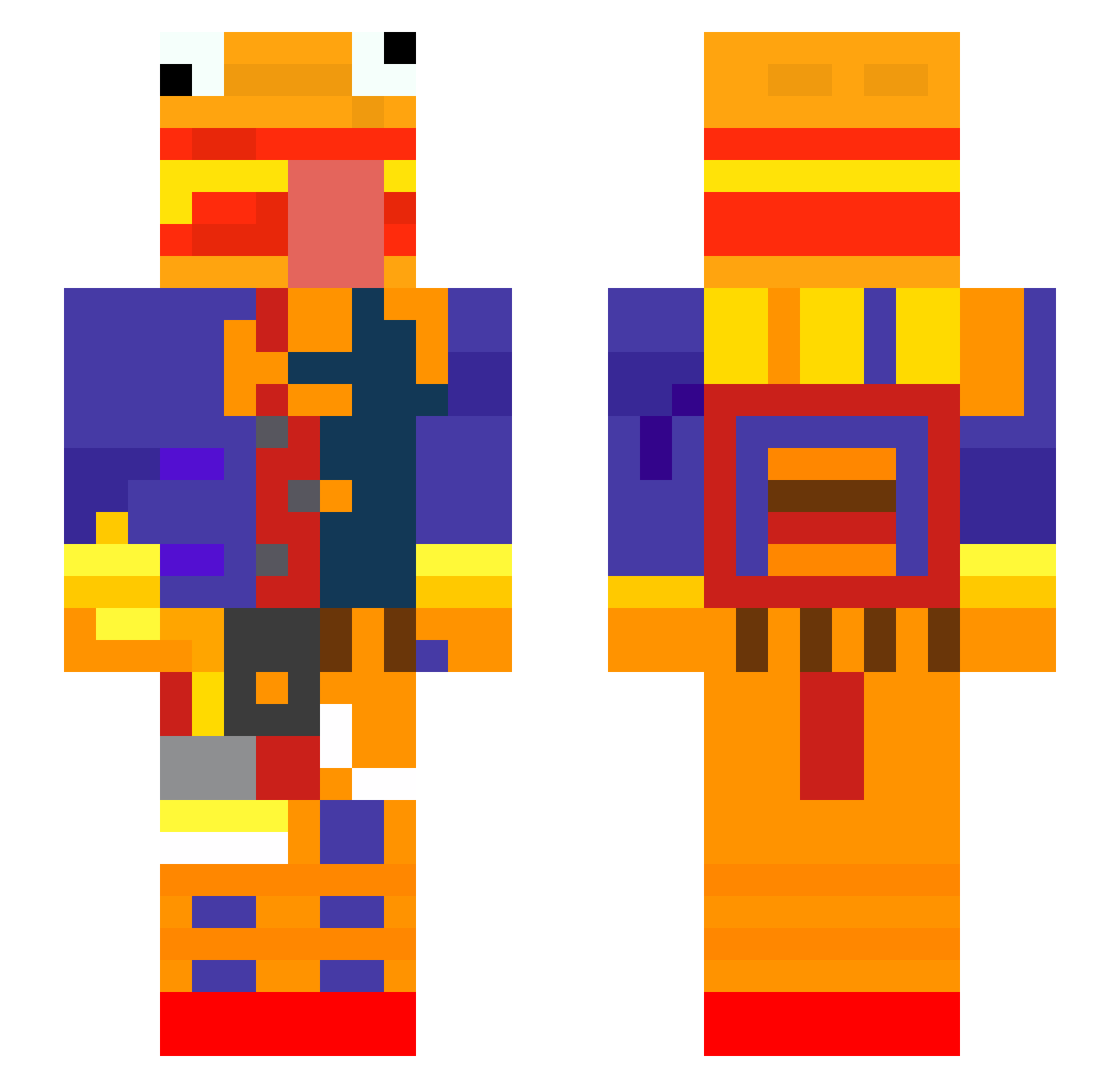 costaa2 Minecraft skin, front and back view