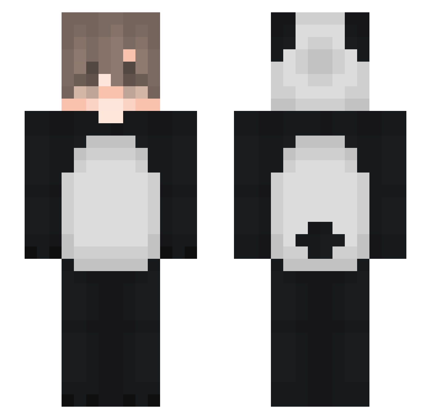 HunZiRose_ Minecraft skin, front and back view