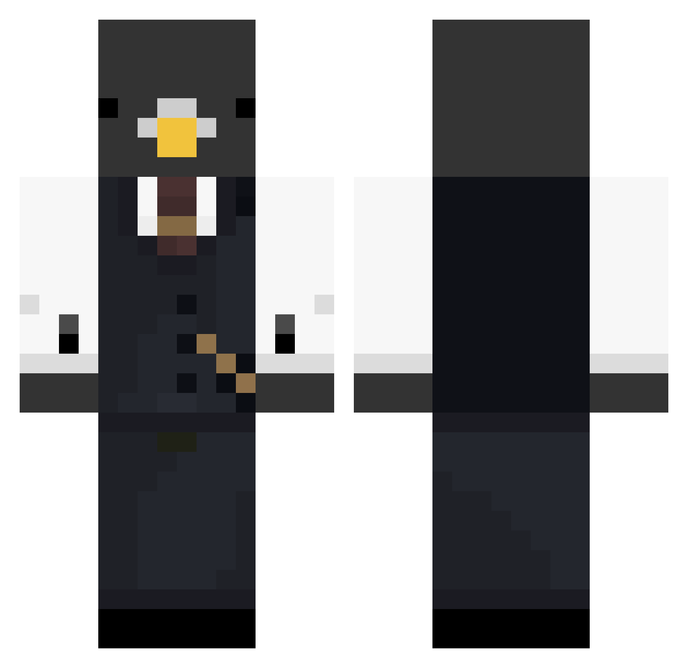 1enm Minecraft skin, front and back view