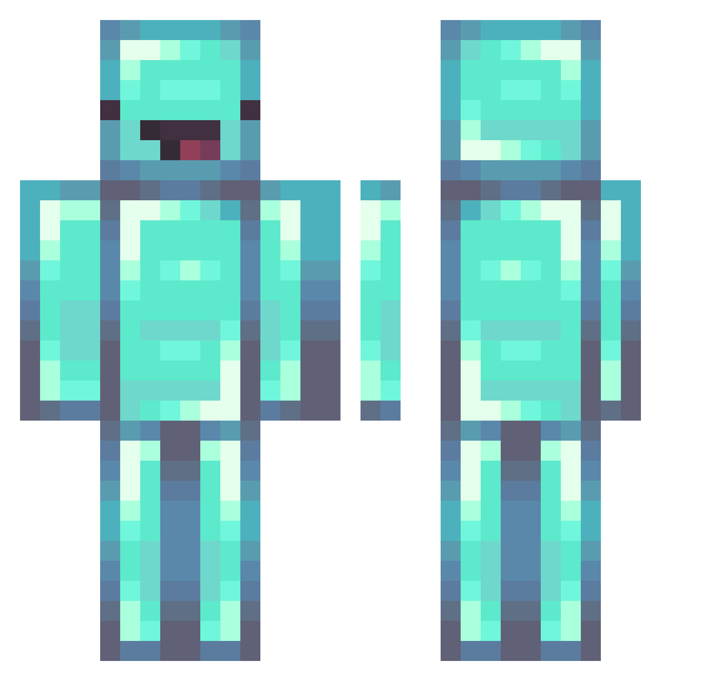 mamamamamamamai Minecraft skin, front and back view
