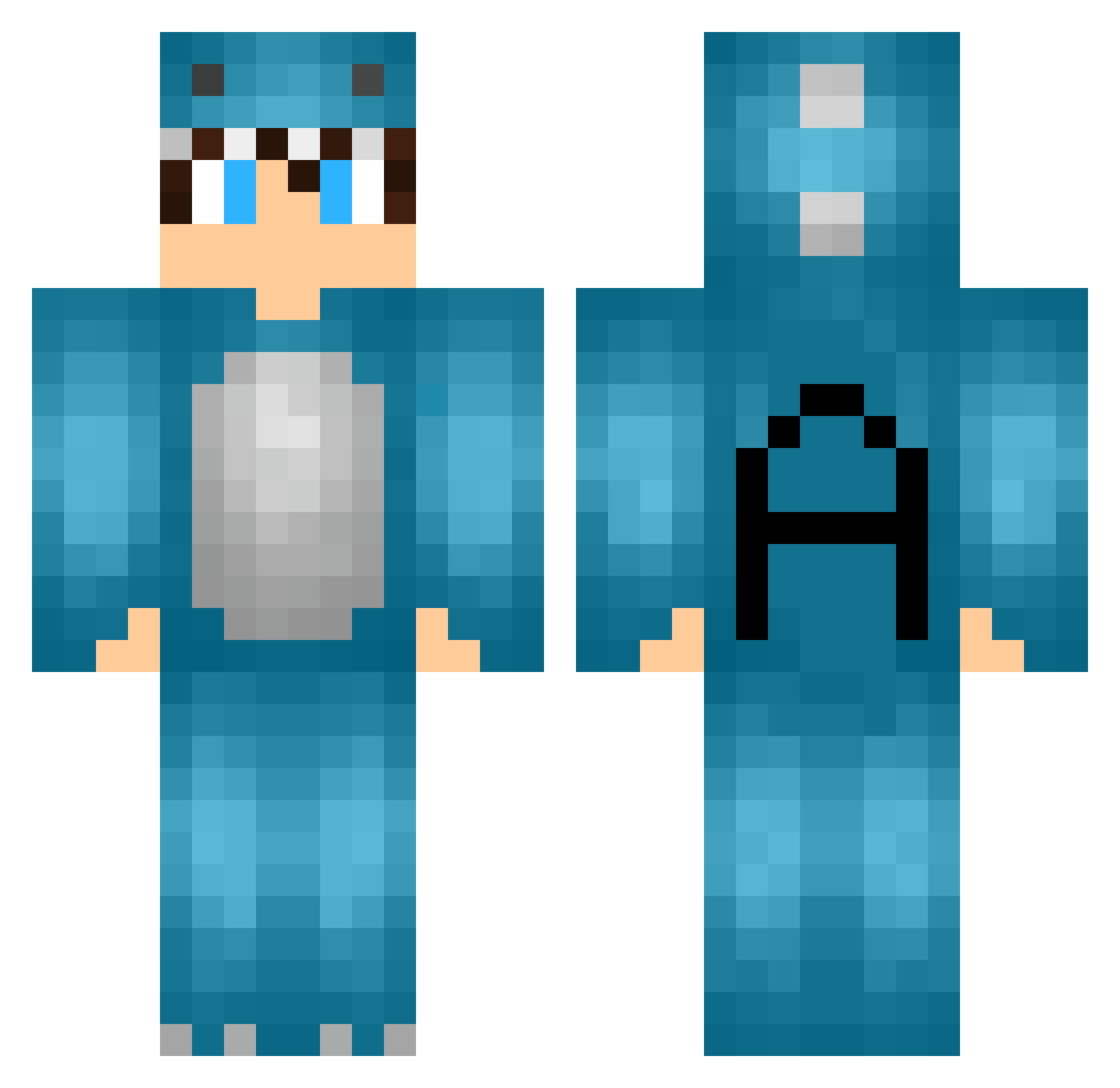 LGS_GianPvP Minecraft skin, front and back view