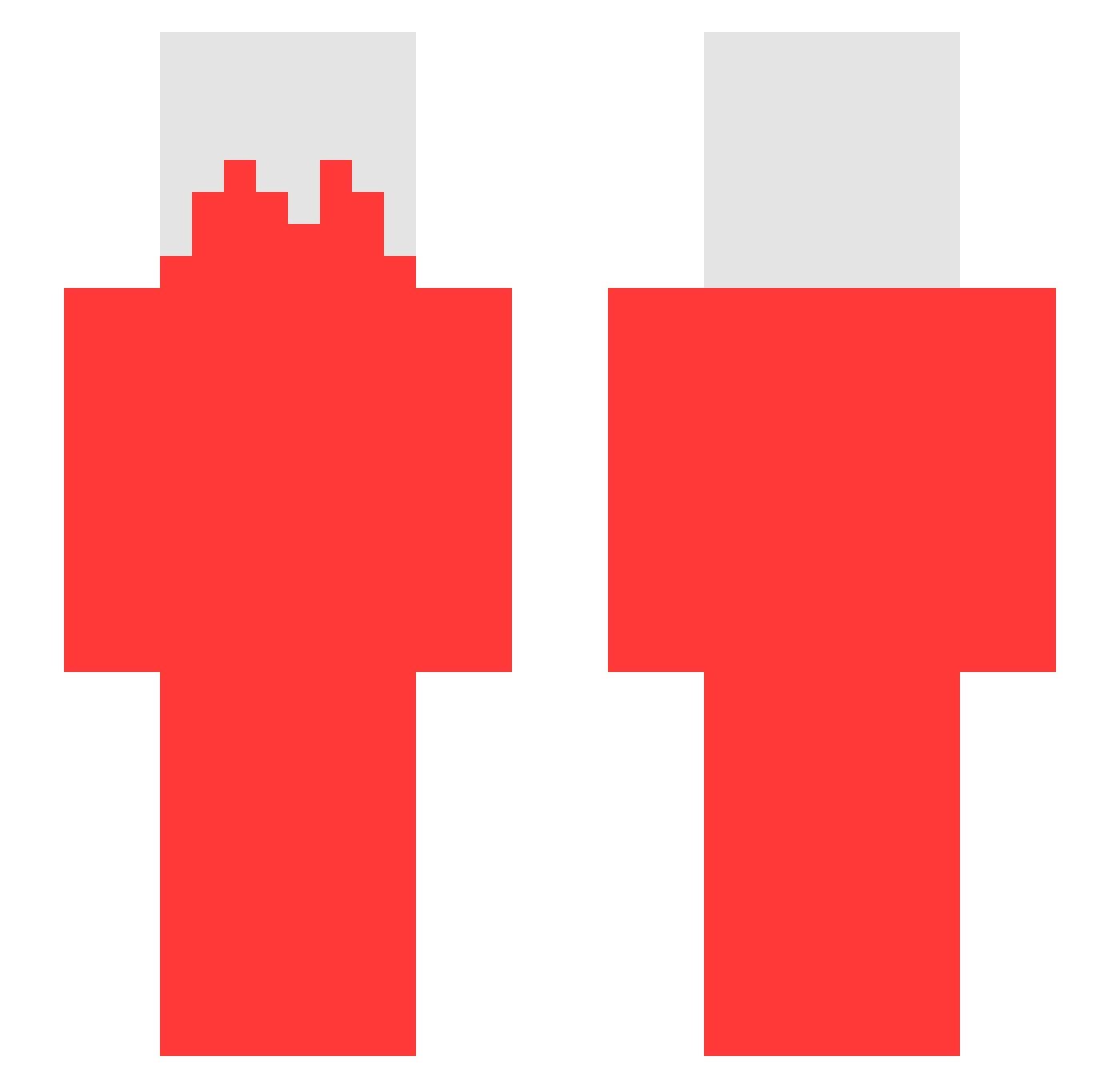 ImToTiredForThis Minecraft skin, front and back view