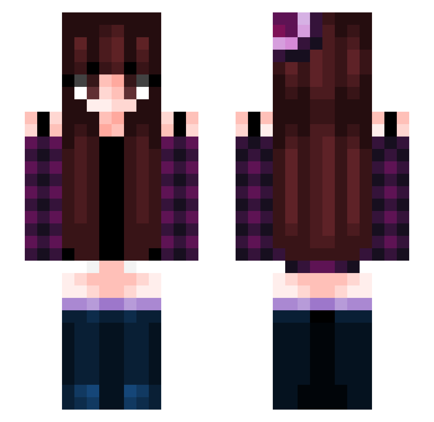 ChefTheScammer69 Minecraft skin, front and back view