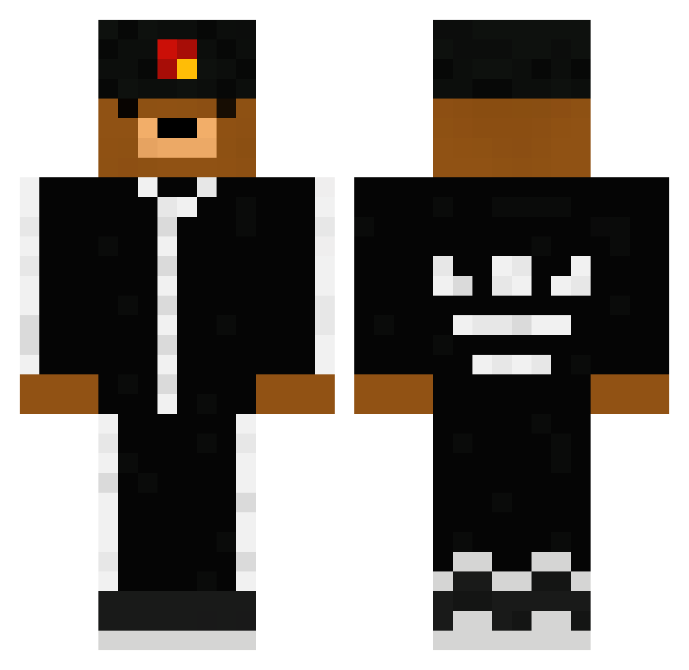 Grzypsone Minecraft skin, front and back view