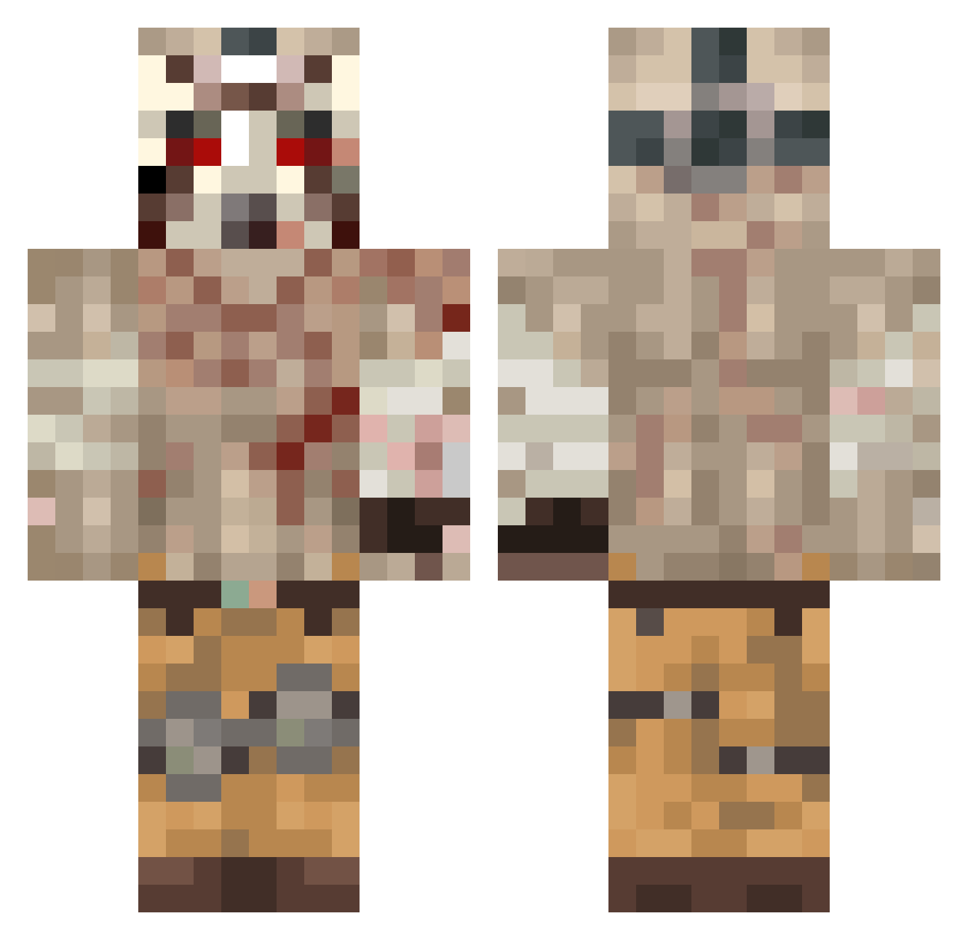 314_45 Minecraft skin, front and back view