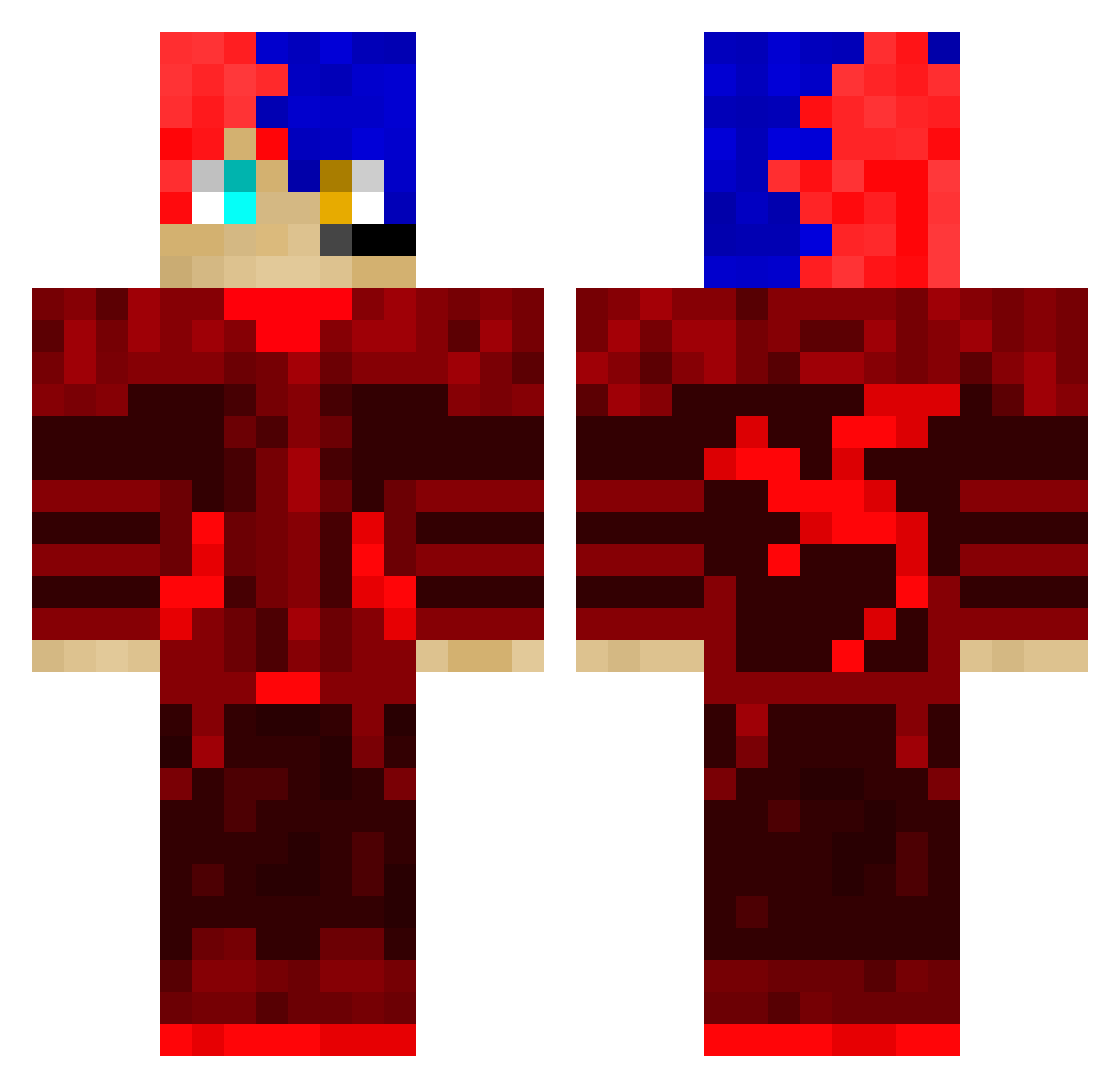 089Jesus Minecraft skin, front and back view