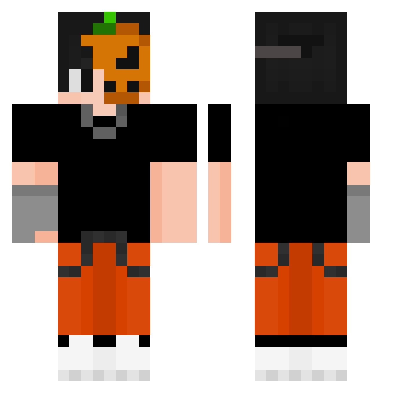 UDiamond Minecraft skin, front and back view