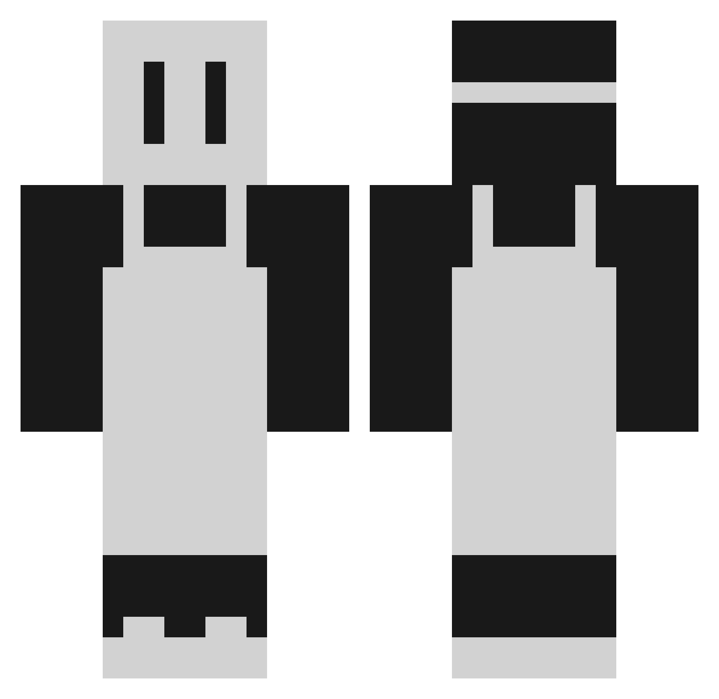parpp Minecraft skin, front and back view