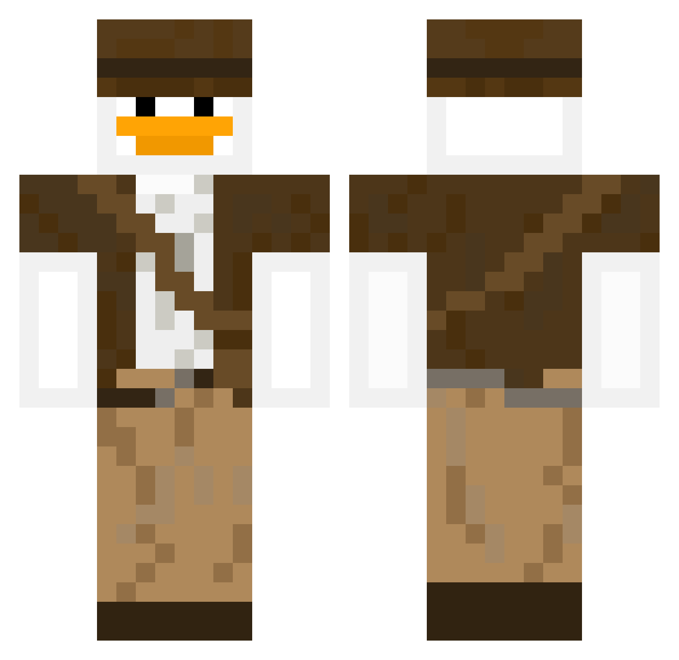 thegenericgamer Minecraft skin, front and back view