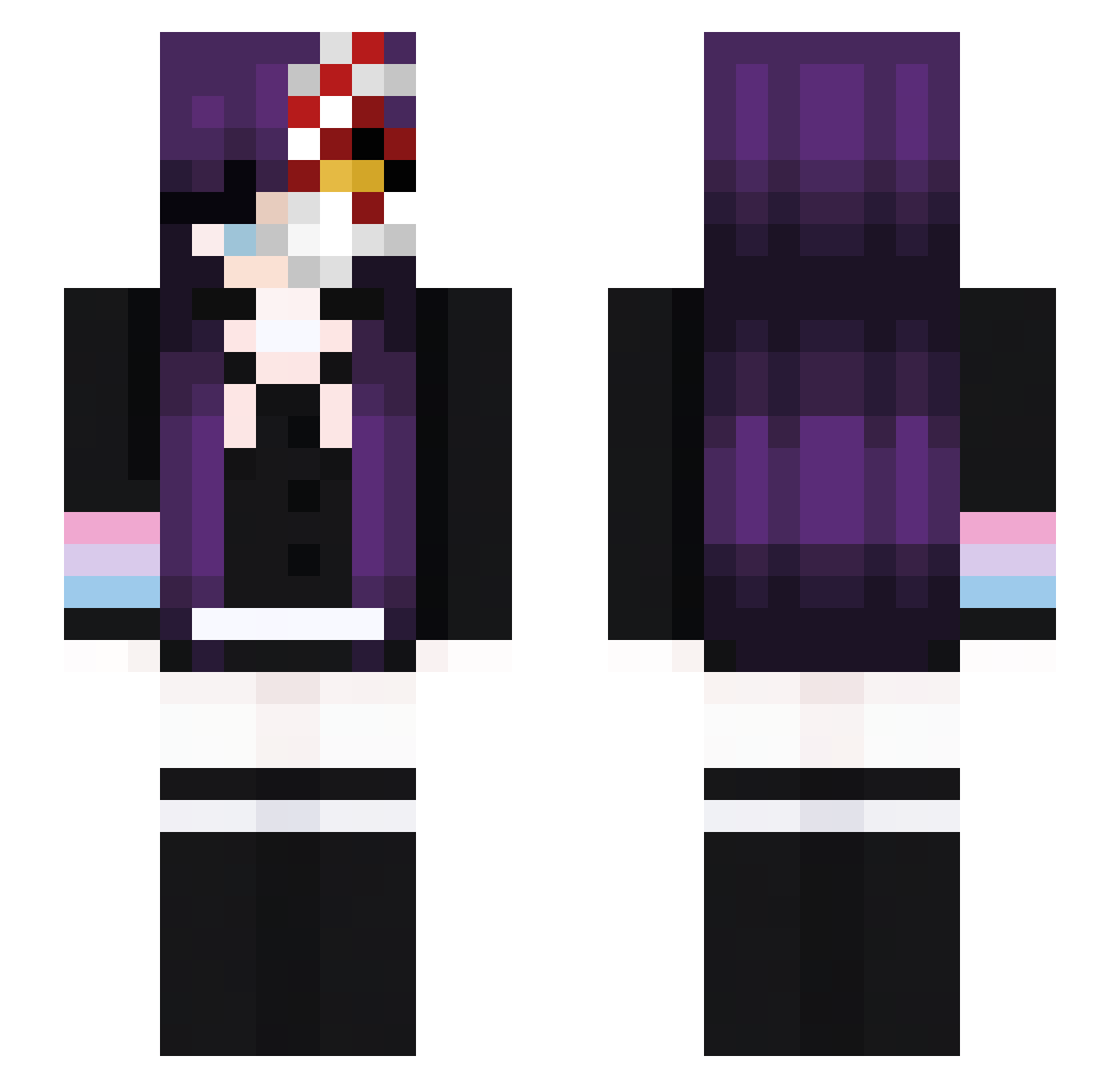 ambermurito33 Minecraft skin, front and back view