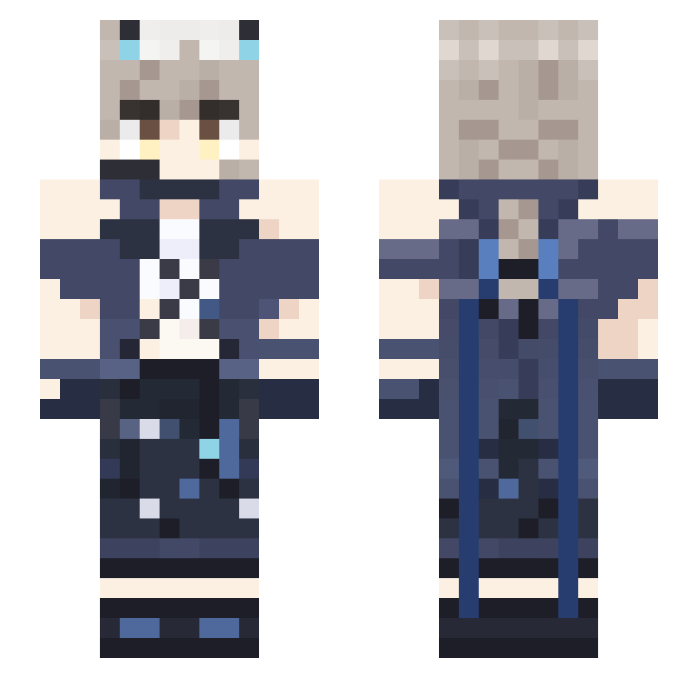 ktk5 Minecraft skin, front and back view