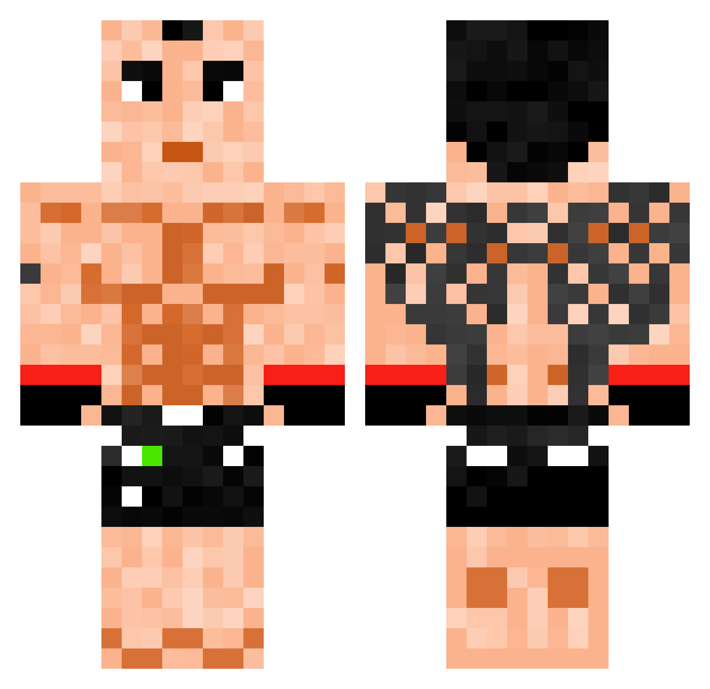 cem582 Minecraft skin, front and back view