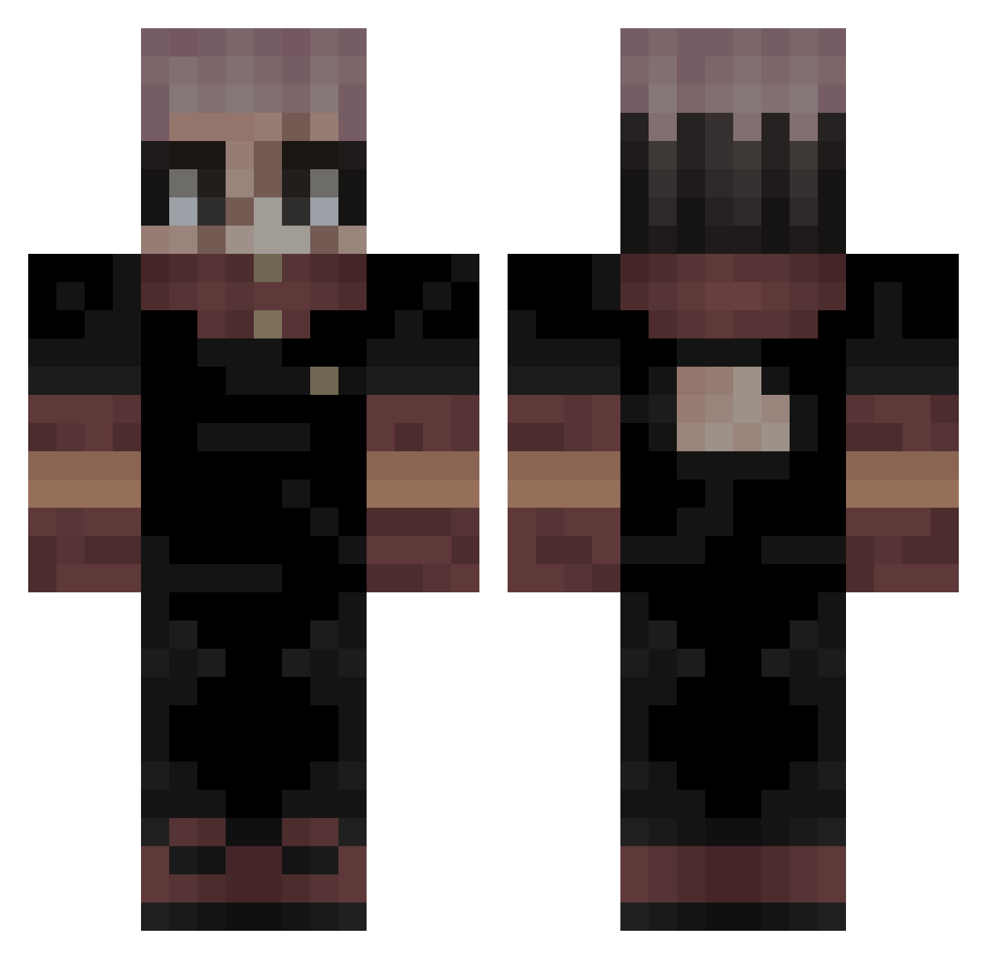 JuniorJdizzydot Minecraft skin, front and back view