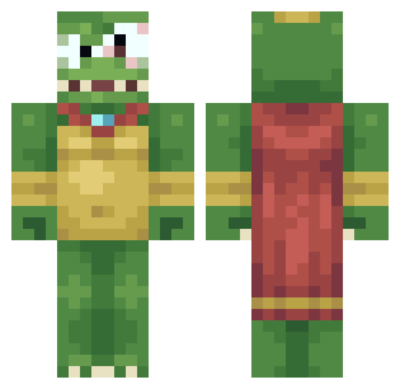 RaiderRey_ Minecraft skin, front and back view