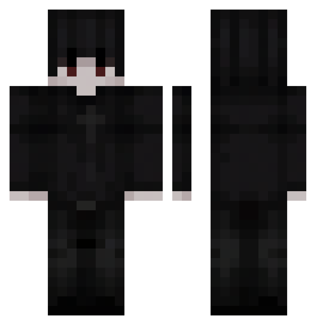 NeedYou__ Minecraft skin, front and back view