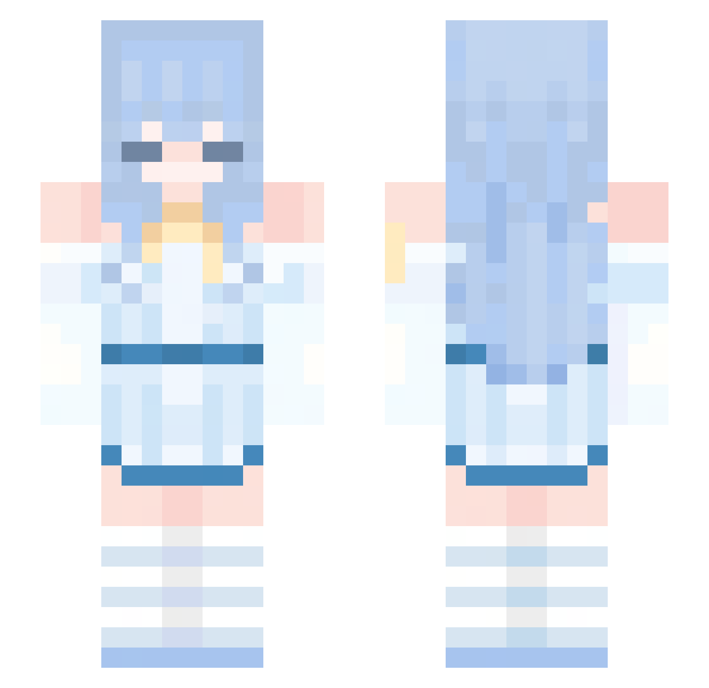 ImDaar Minecraft skin, front and back view
