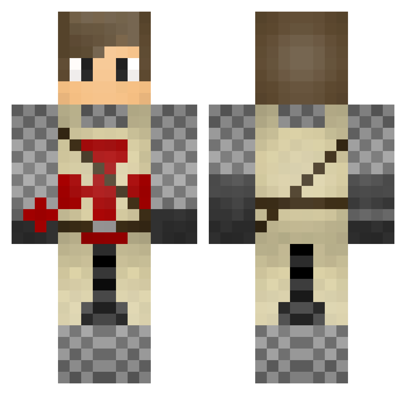 Kauezinho26 Minecraft skin, front and back view