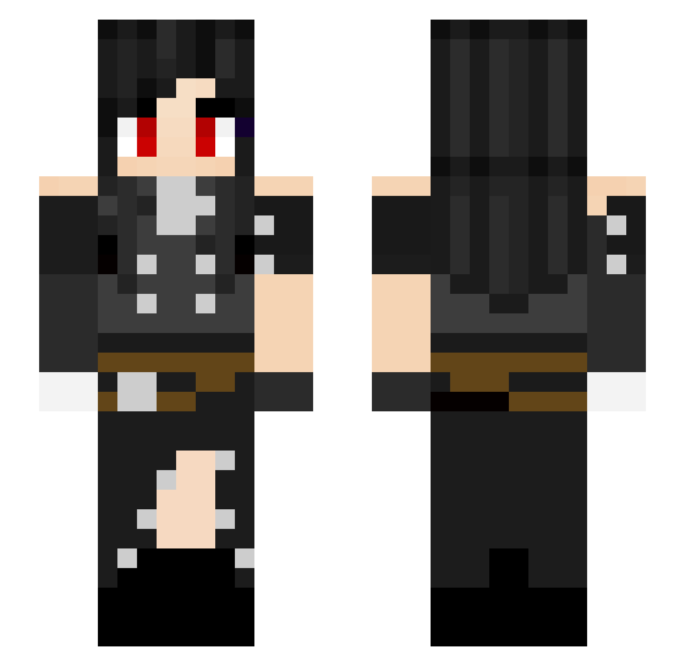 Hoshi_x3 Minecraft skin, front and back view