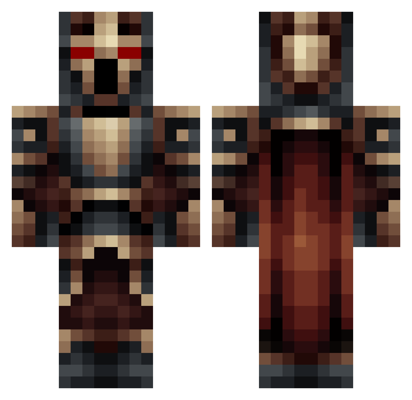 EmperorSimple Minecraft skin, front and back view