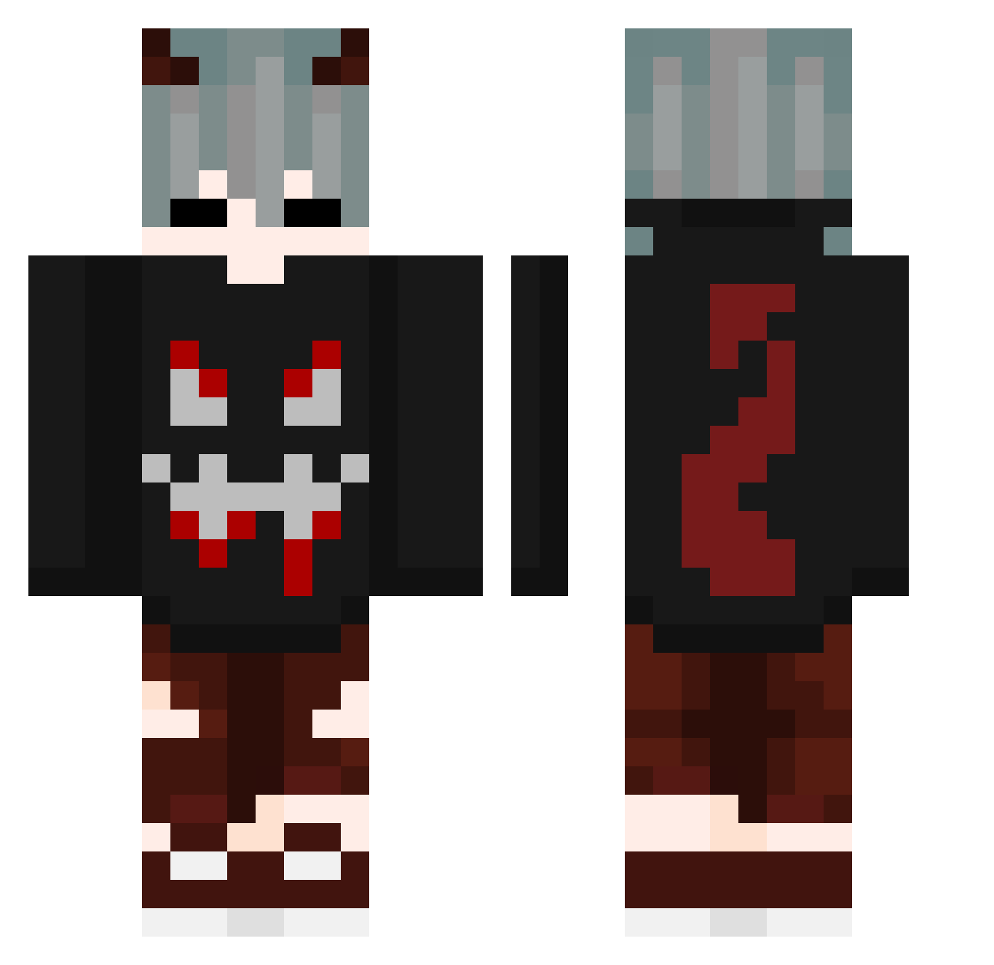 OLI4OLI4WIER1 Minecraft skin, front and back view