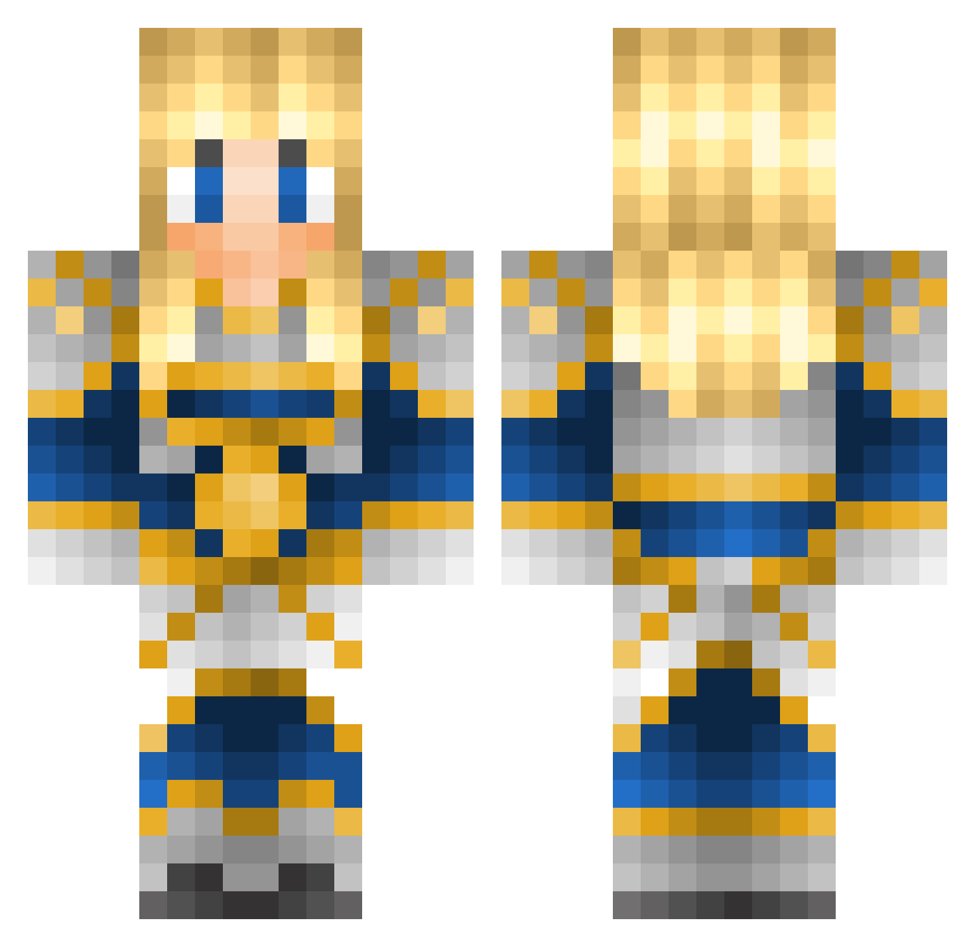 SSpookss Minecraft skin, front and back view