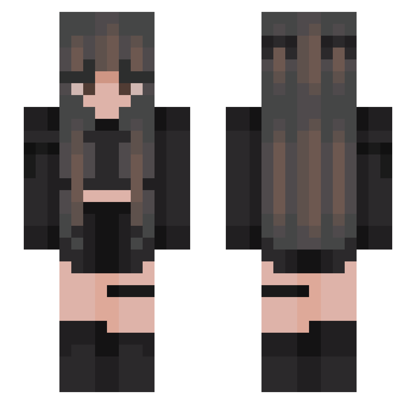 Tominator702 Minecraft skin, front and back view