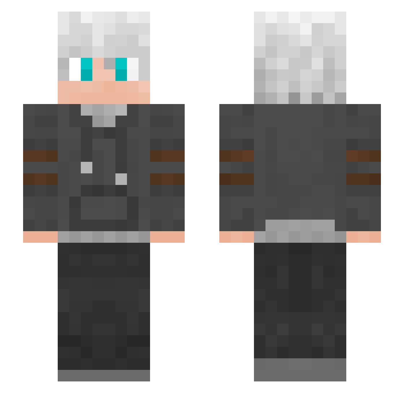 Xiao_Cen Minecraft skin, front and back view