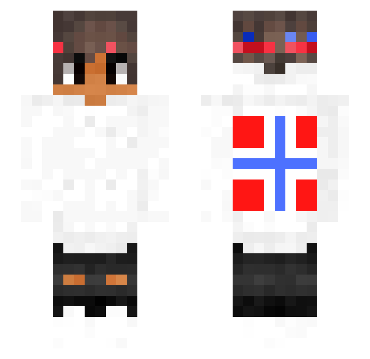 AUTRICSX00 Minecraft skin, front and back view