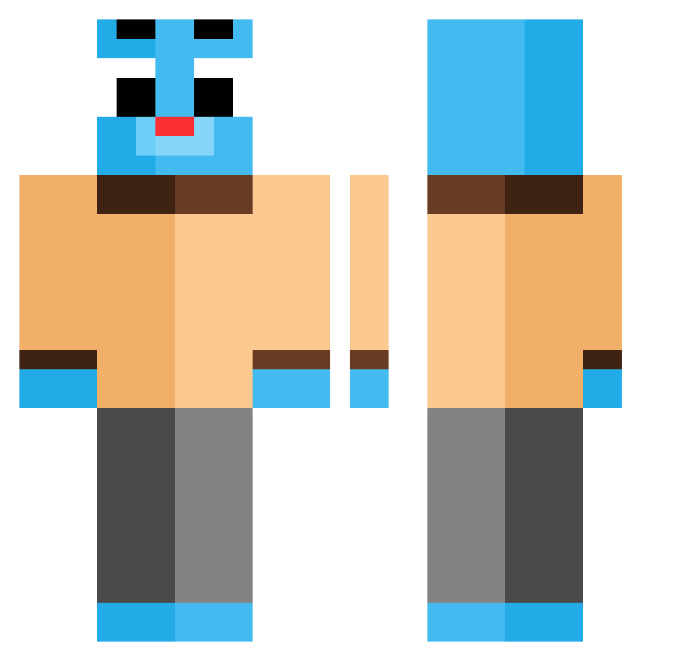 Sperro12 Minecraft skin, front and back view