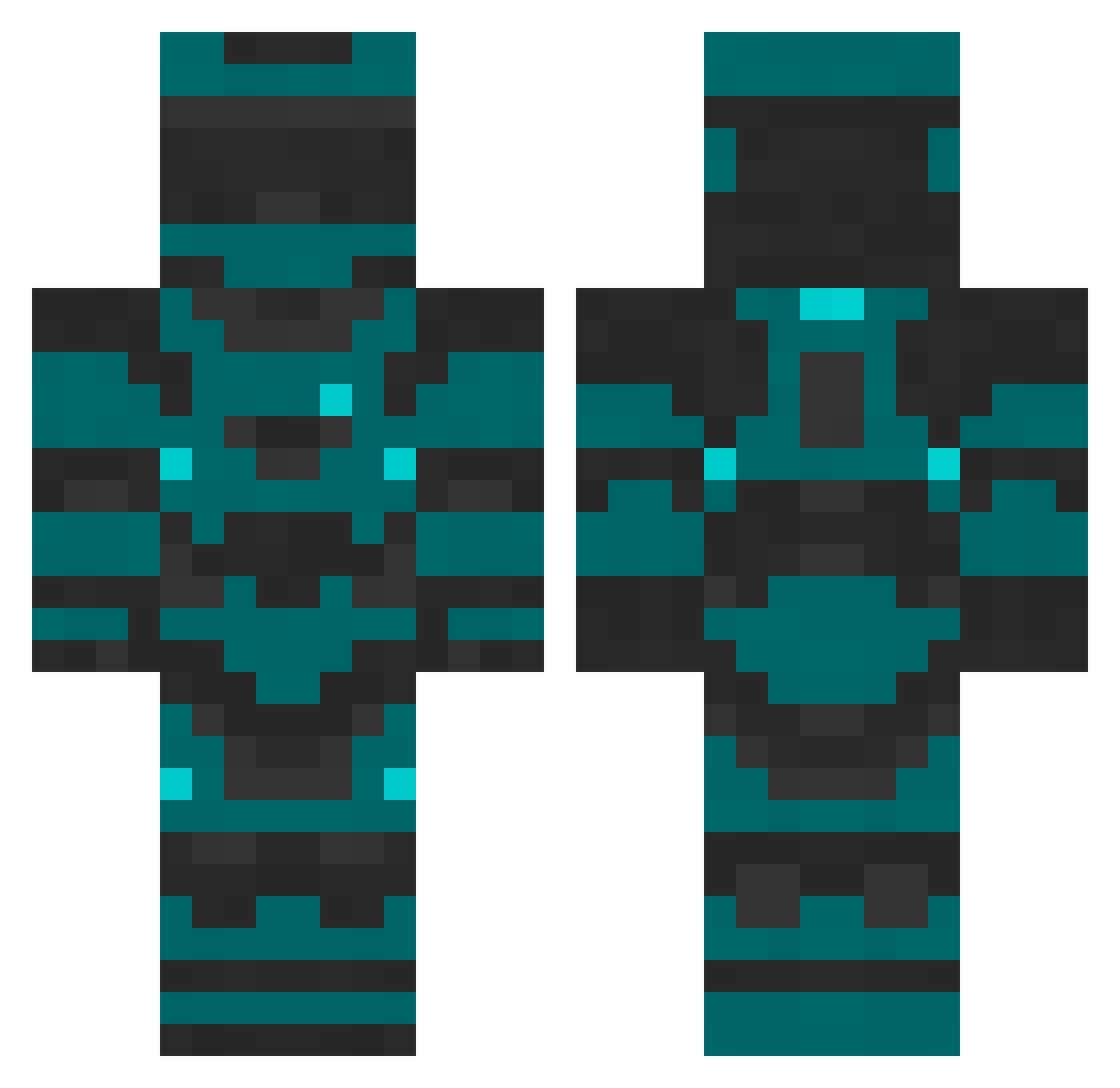 Tick Minecraft skin, front and back view