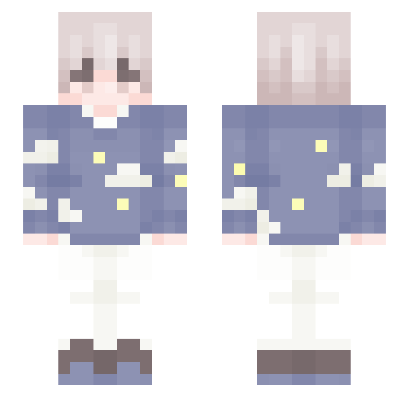 wolfywastaken_ Minecraft skin, front and back view