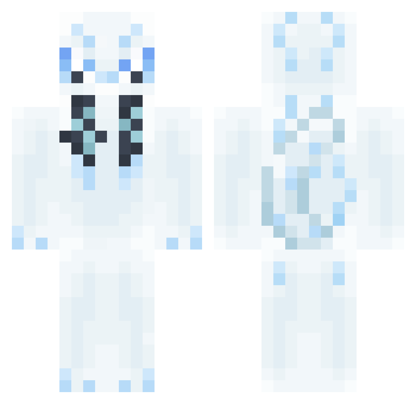 Jugington Minecraft skin, front and back view