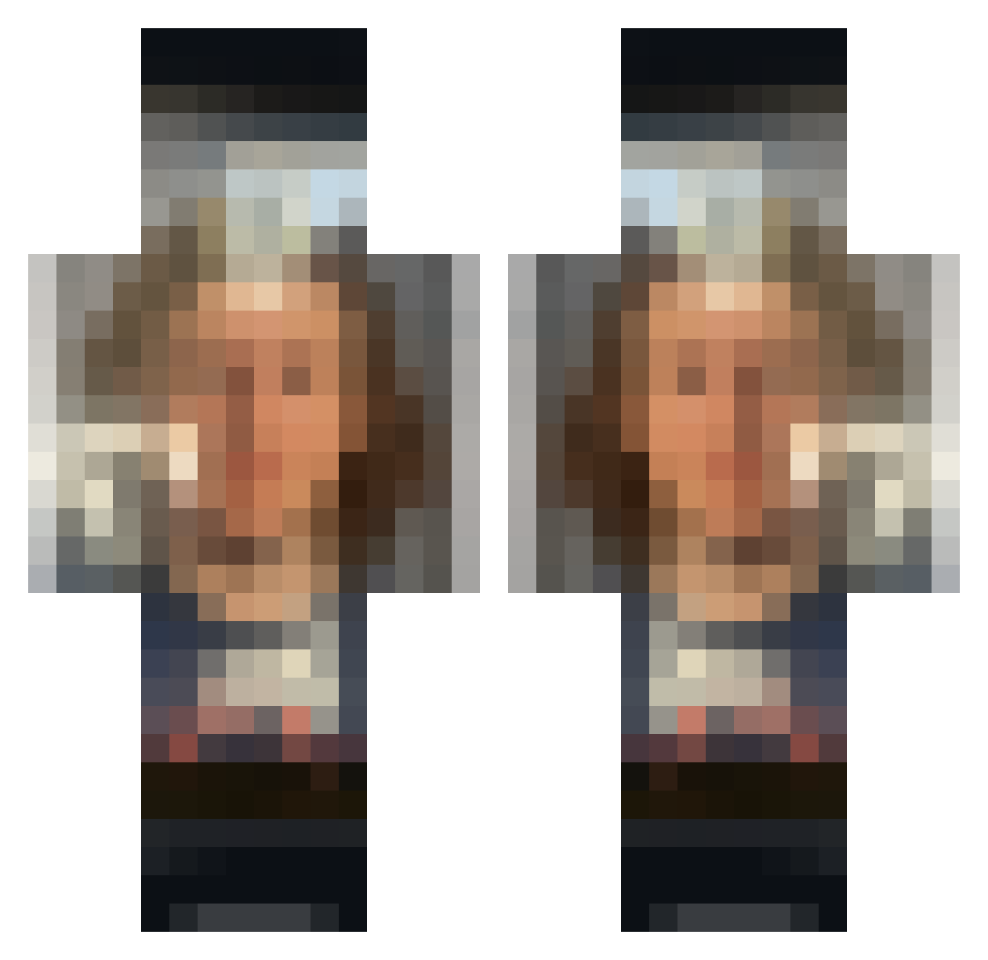 Liamate7cookies Minecraft skin, front and back view